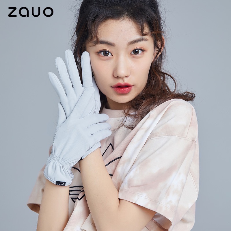 韓國zauo透氣網版防曬手套-細節圖2