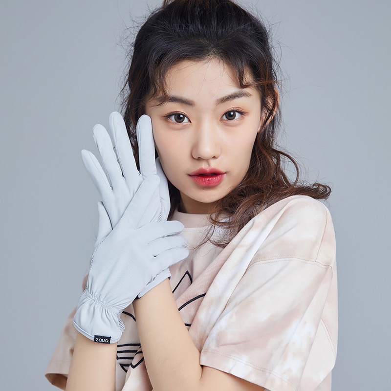 韓國zauo透氣網版防曬手套-規格圖5