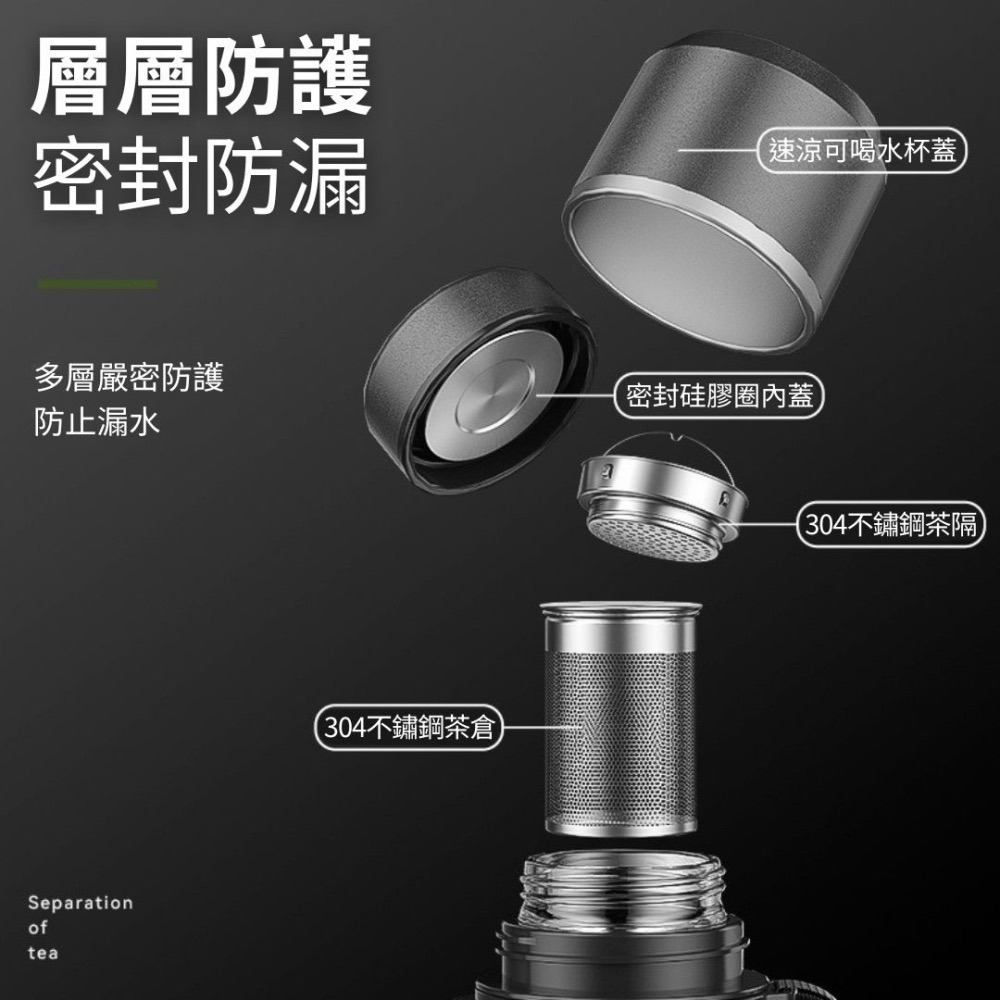 【限時購】304不鏽鋼茶水分離防撞玻璃水杯800ml-細節圖4