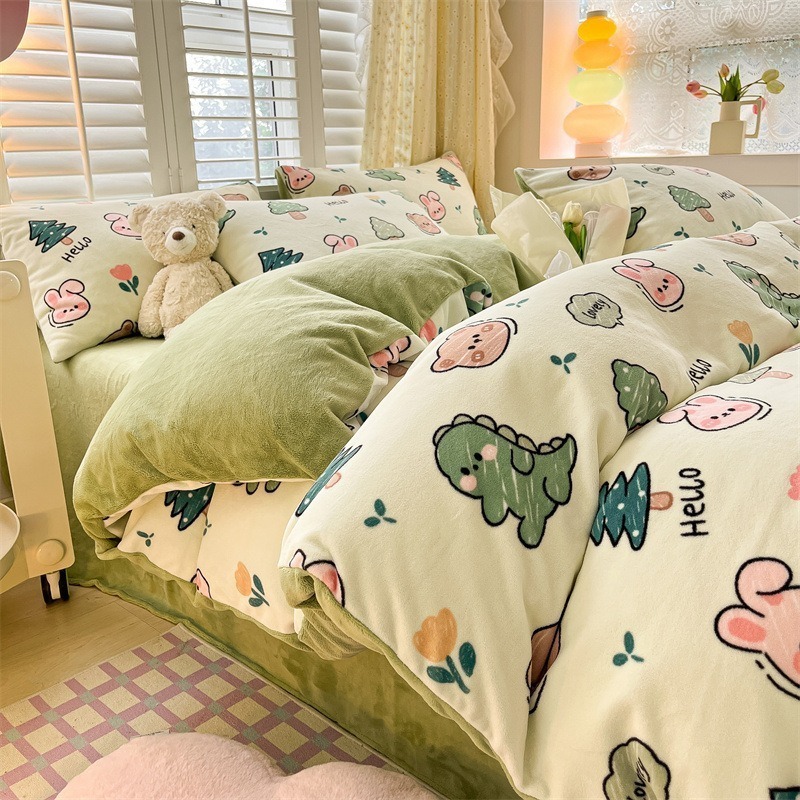 【7-ELEVEN 門市團購】軟軟牛奶絨暖暖床包四件套-細節圖6