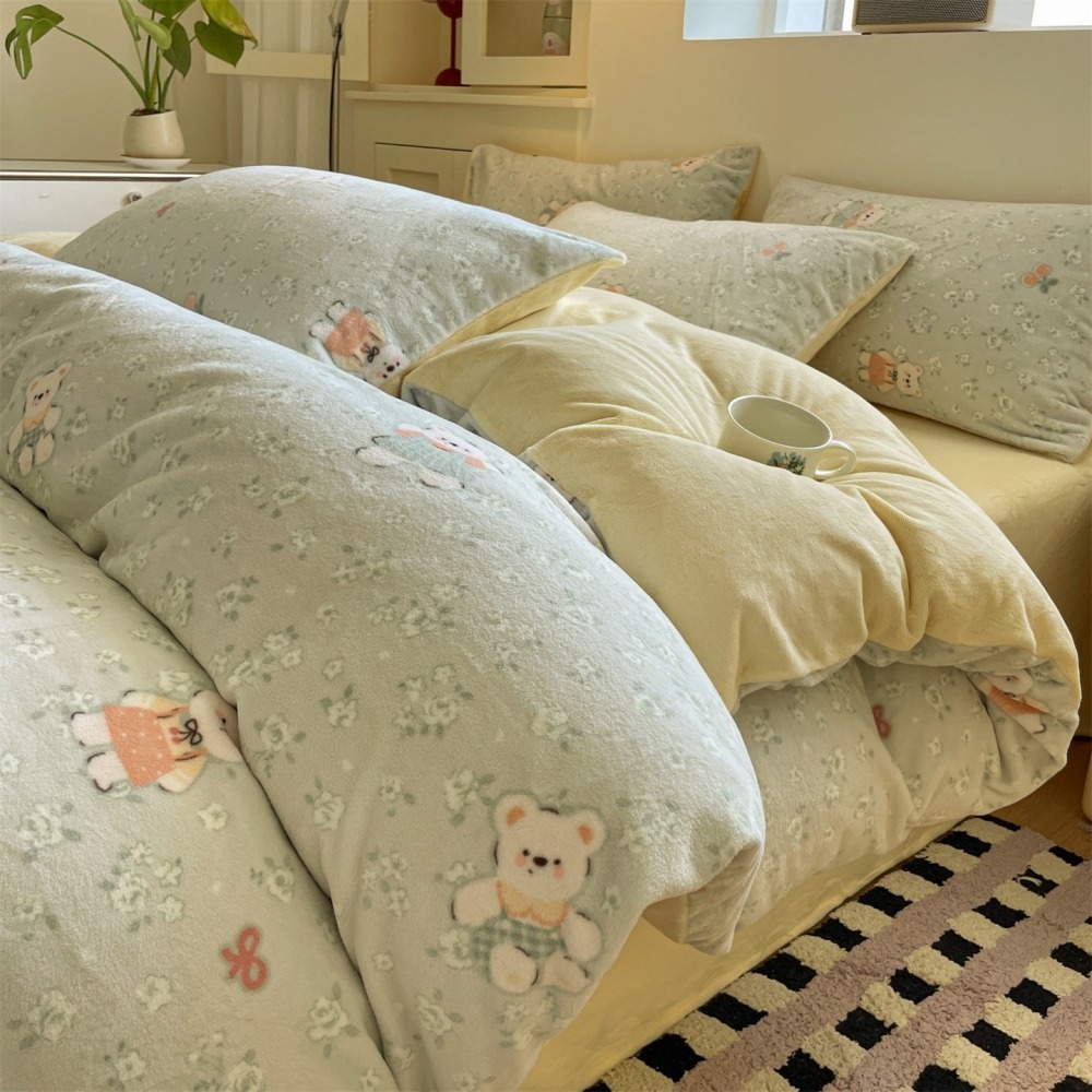 【7-ELEVEN 門市團購】軟軟牛奶絨暖暖床包四件套-細節圖11