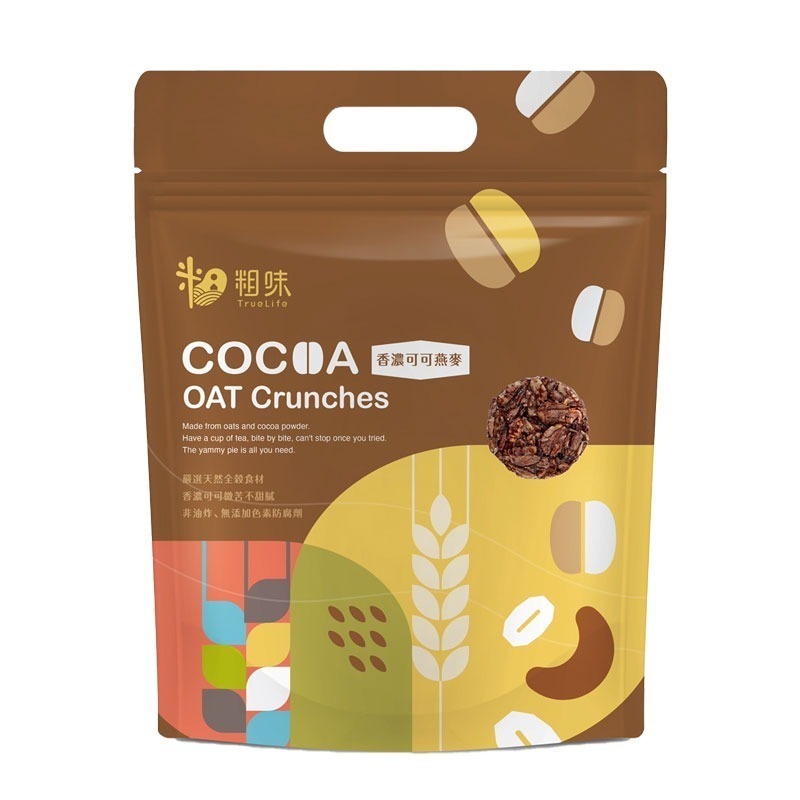 【限時購】【粗味生活】香濃可可燕麥餅3袋組-細節圖2