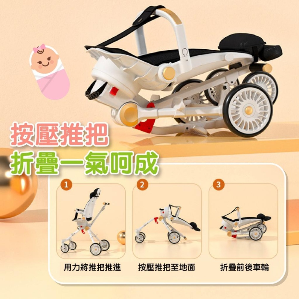 【毛小孩星球】◆雙向極輕高景觀嬰兒推車◆多色可選 一鍵收合 便利性高 嬰兒手推車 可坐可躺舒適度佳-細節圖7