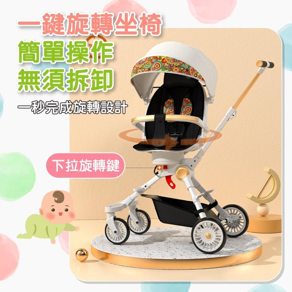 【毛小孩星球】◆雙向極輕高景觀嬰兒推車◆多色可選 一鍵收合 便利性高 嬰兒手推車 可坐可躺舒適度佳-細節圖8