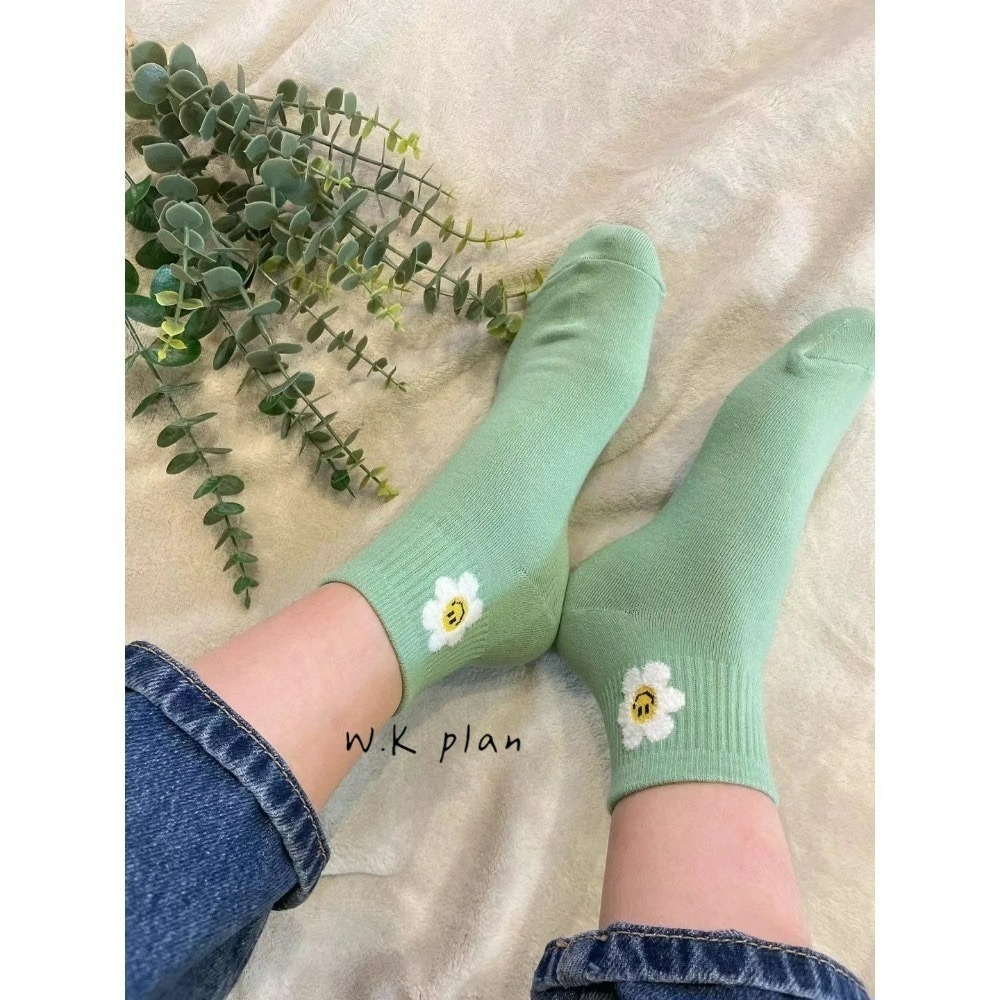 【W.K】笑臉花踝襪-細節圖9