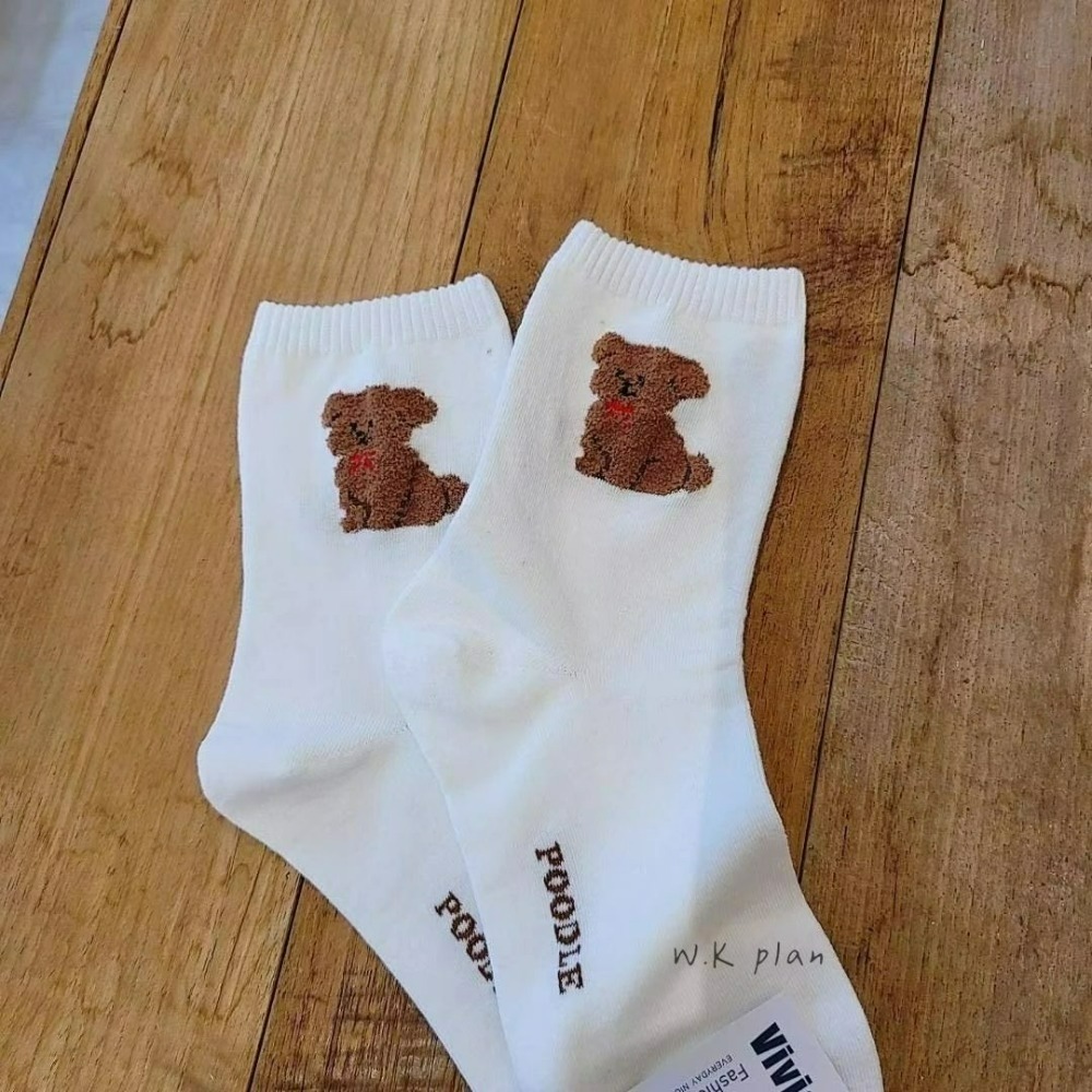【W.K】韓國貴賓狗中筒襪-細節圖2