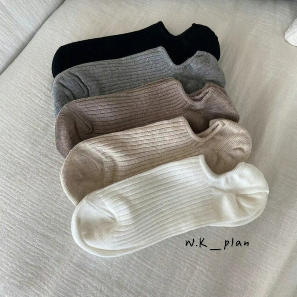【W.K】韓國素色船襪 男襪 短襪 韓國襪子 防滑 現貨 簡約 素色-細節圖2