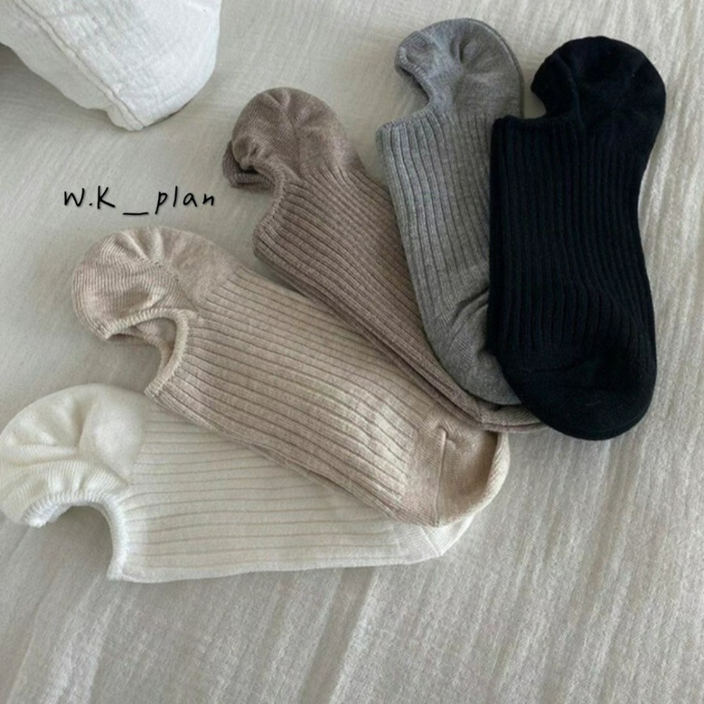 【W.K】韓國素色船襪 男襪 短襪 韓國襪子 防滑 現貨 簡約 素色-細節圖3