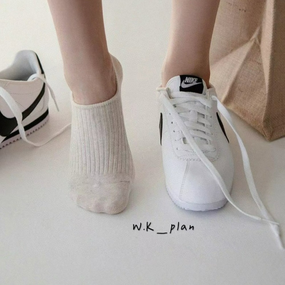 【W.K】韓國素色船襪 女襪 短襪 韓國襪子 防滑 現貨 簡約 素色-細節圖2