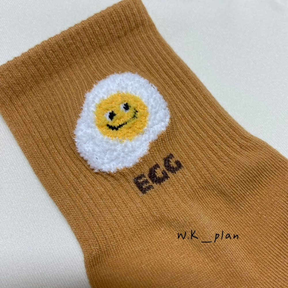 【W.K】荷包蛋中筒襪-細節圖2