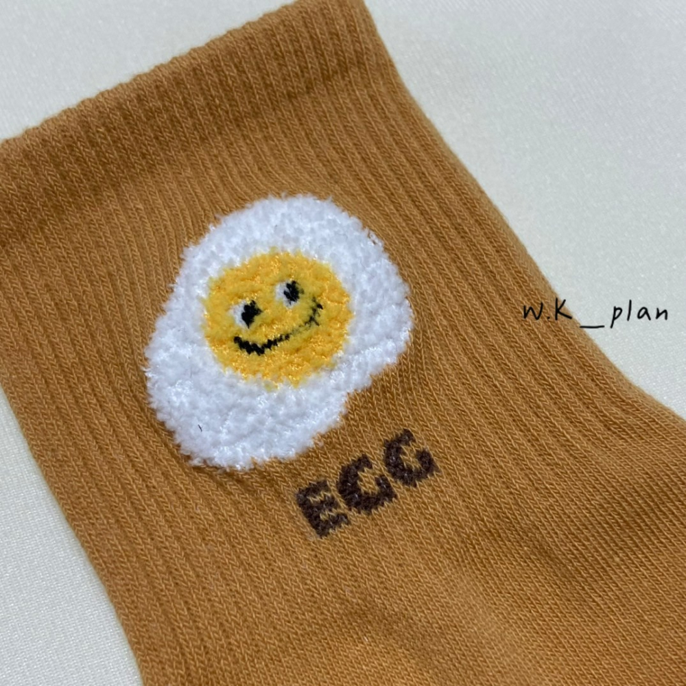 【W.K】荷包蛋中筒襪-細節圖3