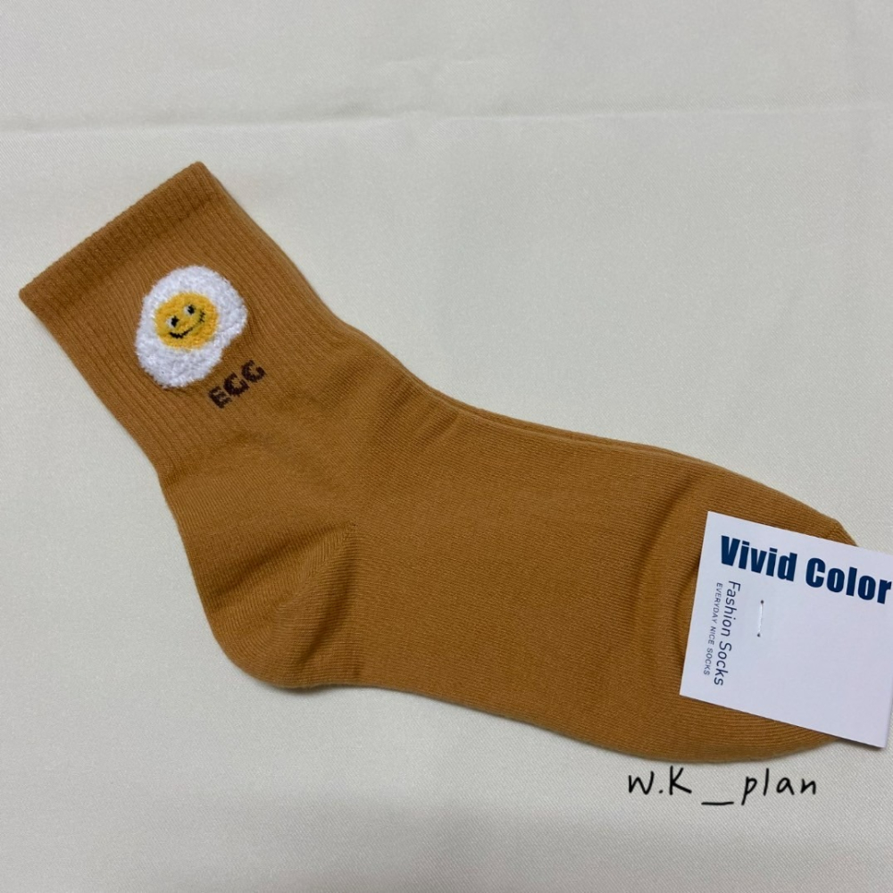 【W.K】荷包蛋中筒襪-細節圖4