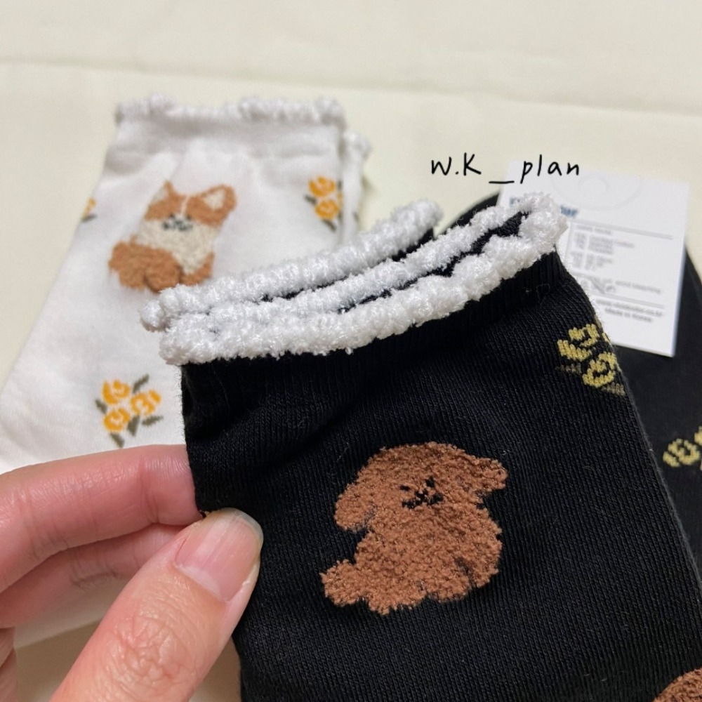 【W.K】絨毛滿版狗狗襪-細節圖4