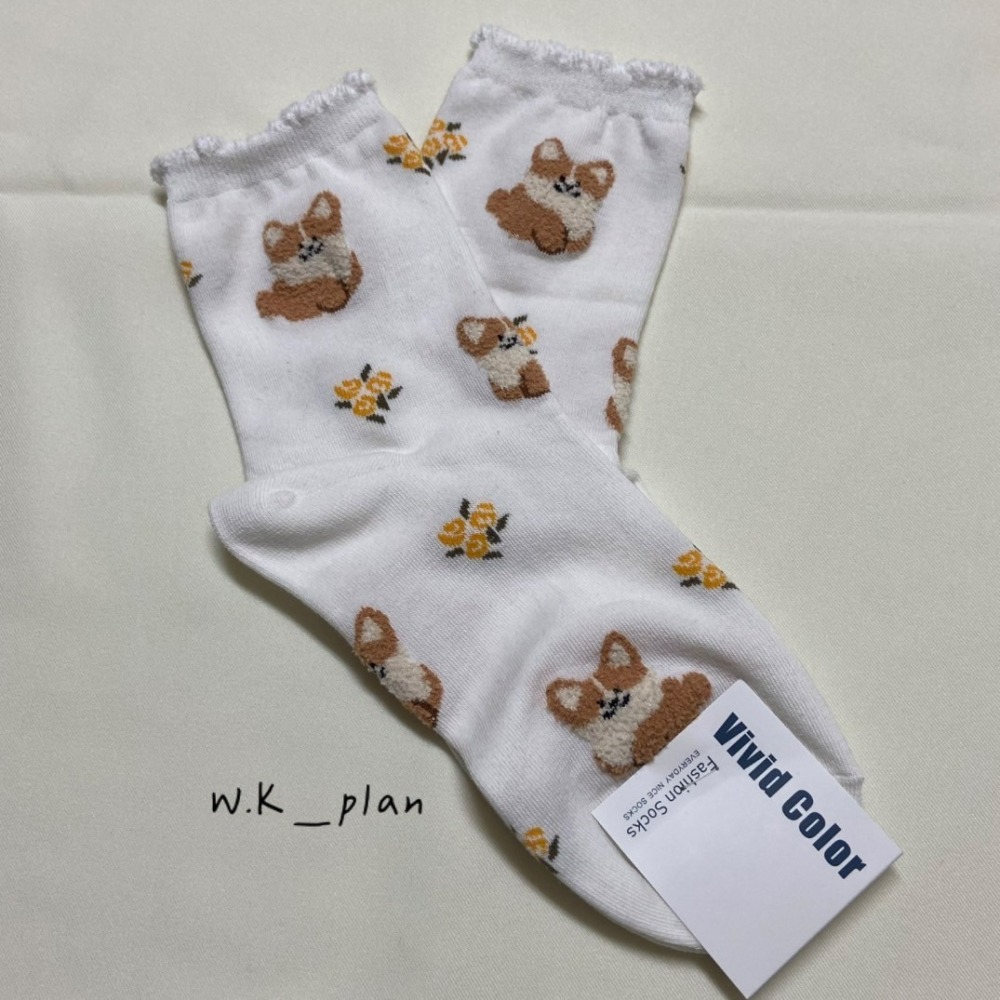 【W.K】絨毛滿版狗狗襪-細節圖7