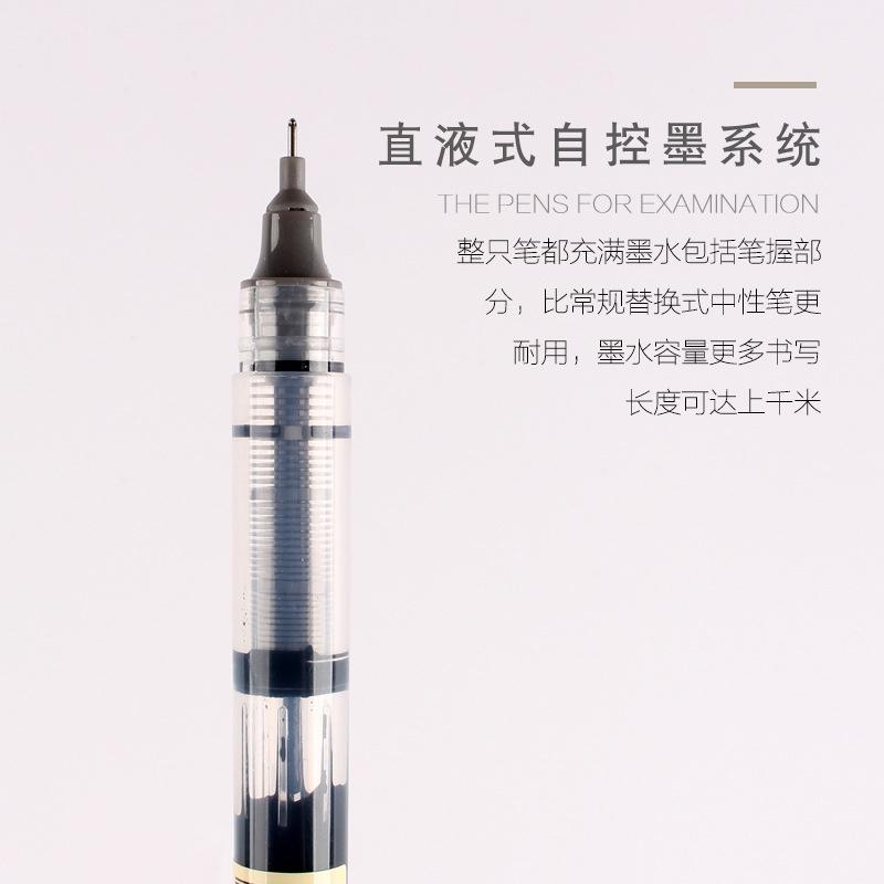 整盒中性筆 走珠筆 走珠 點石 創意簡約 直液式 黑碳素筆 速乾 0.5mm 手帳筆 中性筆0.5mm 大容量-細節圖4