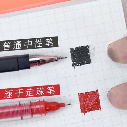 整盒中性筆 走珠筆 走珠 點石 創意簡約 直液式 黑碳素筆 速乾 0.5mm 手帳筆 中性筆0.5mm 大容量-細節圖8