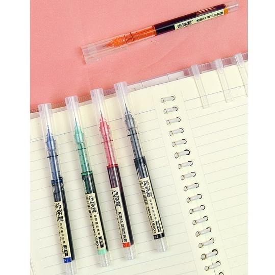 整盒中性筆 走珠筆 走珠 點石 創意簡約 直液式 黑碳素筆 速乾 0.5mm 手帳筆 中性筆0.5mm 大容量-細節圖9
