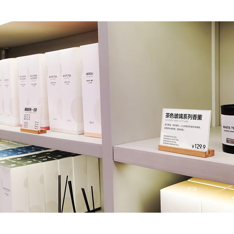 2021新登場 原木價格牌 標價 壓克力 臺卡 高檔 創意 質感升級 廣告用品 立牌 桌面菜品 商品茶葉價格 展示牌-細節圖6