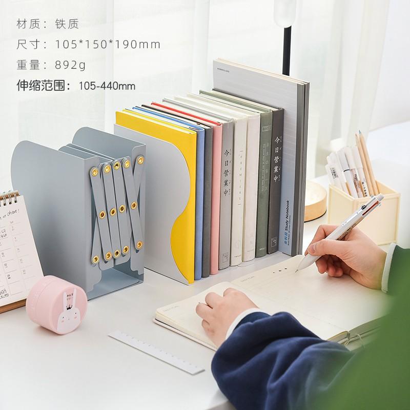 創意 可伸縮書架 書立 學生 簡約書架 桌面收納 ins風 書靠 文青 學園風-細節圖3