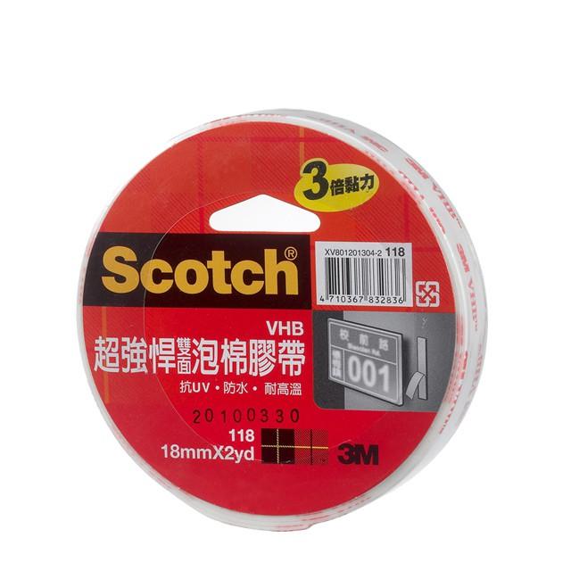 3M 118 系列 超強悍ＶＨＢ膠帶 24ＭＭx 2Ｙ 超強悍雙面泡棉膠帶 18mm 12mm-細節圖5