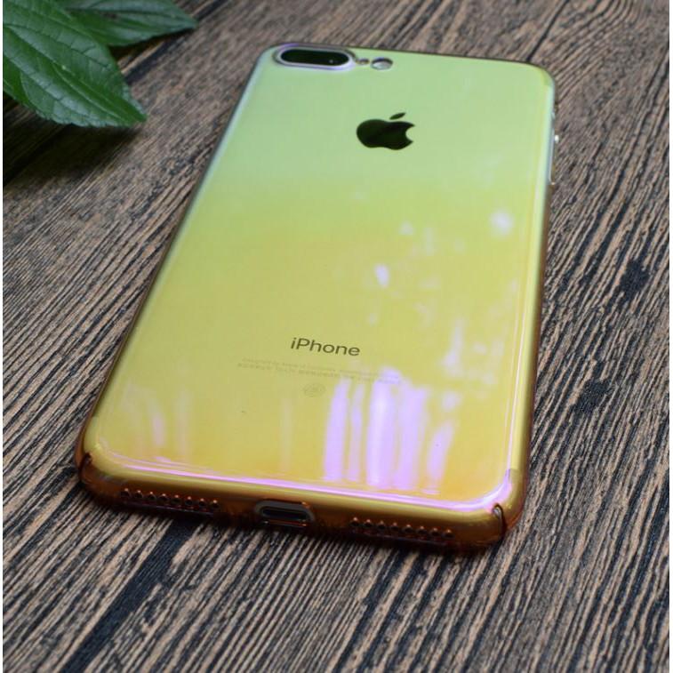 潮男女系列 Apple 7/7+/8/8+/X 手機殼 創意電鍍藍光漸變色 全包 藍光硬殼-細節圖6