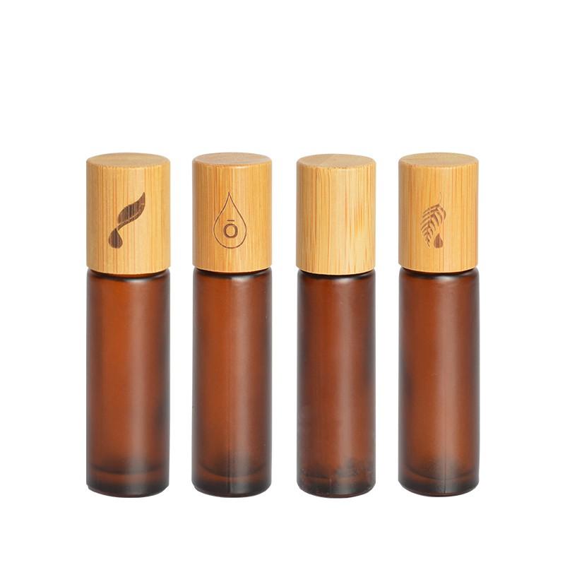 10ml 竹蓋磨砂玻璃滾珠瓶 茶色  精油瓶 香水瓶-細節圖7