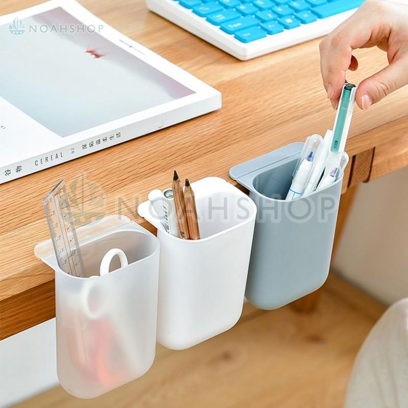 2021 創意 壁掛 黏貼 收納 整理盒 小清新 學生桌面 筆筒 多功能 螢幕 電腦使用 文具雜物收納盒-細節圖3