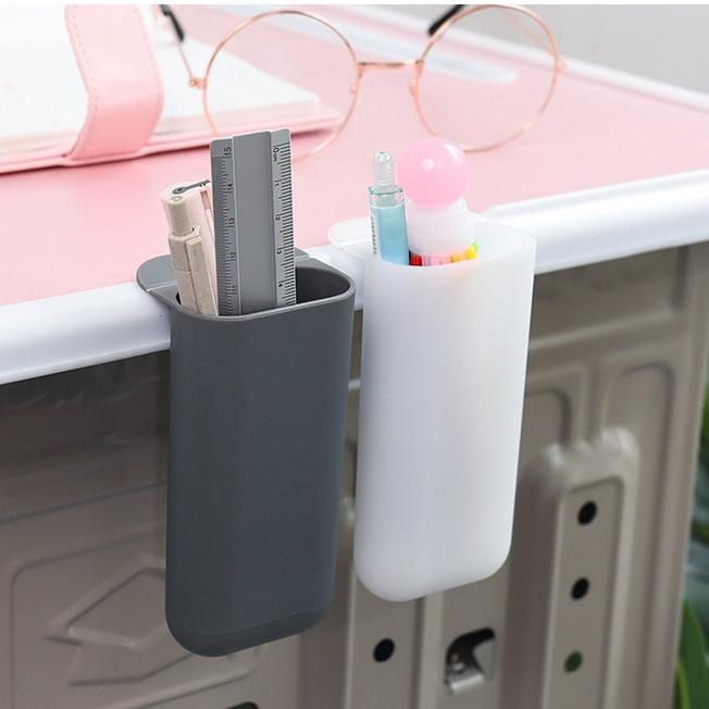 2021 創意 壁掛 黏貼 收納 整理盒 小清新 學生桌面 筆筒 多功能 螢幕 電腦使用 文具雜物收納盒-細節圖4