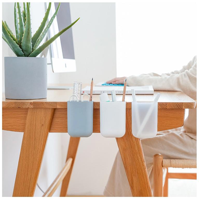 2021 創意 壁掛 黏貼 收納 整理盒 小清新 學生桌面 筆筒 多功能 螢幕 電腦使用 文具雜物收納盒-細節圖8