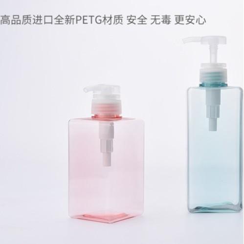 2021 450ml四方乳液瓶 洗髮水 沐浴露 包裝瓶 化妝品 分裝瓶 洗手液瓶子-細節圖5