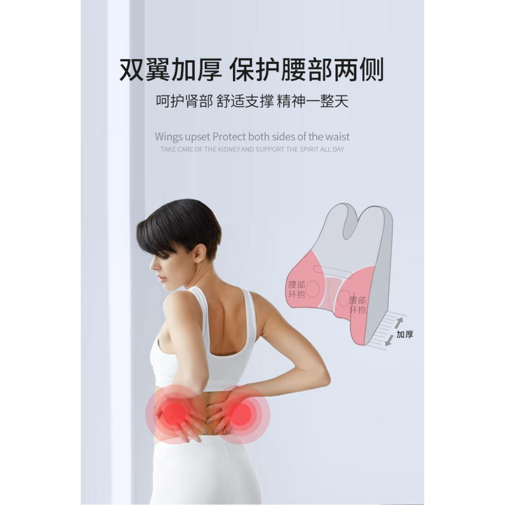 2020新款 記憶棉 腰靠墊 辦公室 主管 內勤人員 汽車 靠背枕腰部靠枕 休息 腰椎 廠家批發-細節圖6