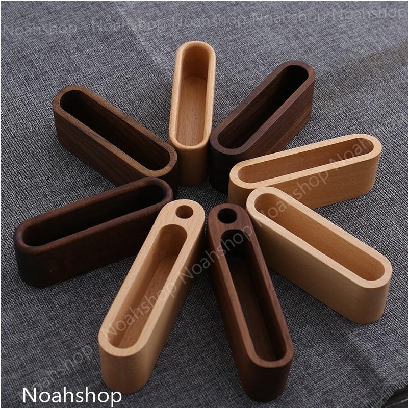 原木 名片盒 櫸木 黑胡桃木 名片座 實木底座 桌面 整理收納 商務辦公 筆筒-細節圖8