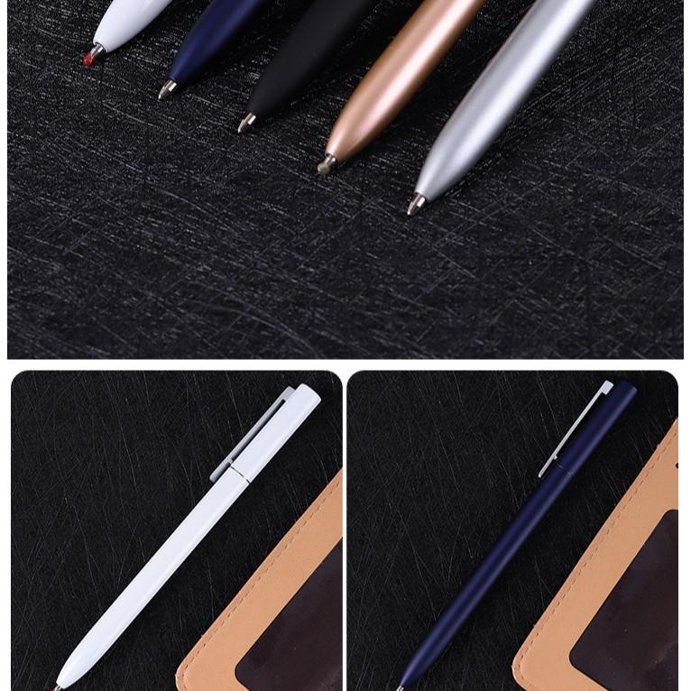 商務金屬圓珠筆 小米筆 多色商務轉動中性筆 高檔簽名筆-細節圖7