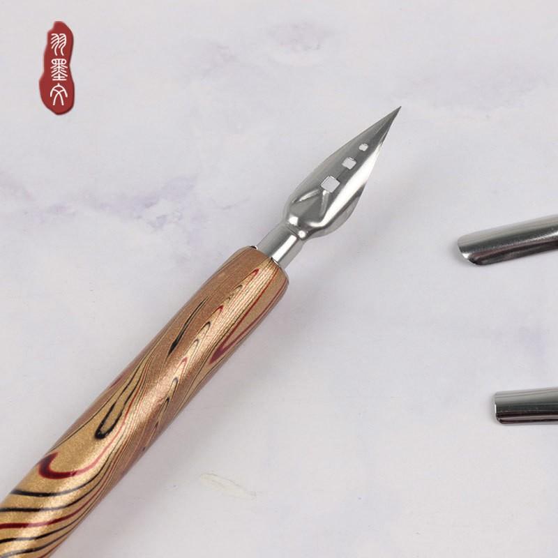 沾水筆 蘸水筆 直桿哥德體 銅板體 平尖 花體圓體 點尖 英文書法 練習簽名鋼筆 贈5ml墨水 隨機色-細節圖4