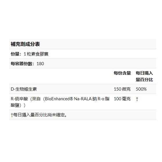 Doctor＇s Best R硫 R-硫辛酸-細節圖3