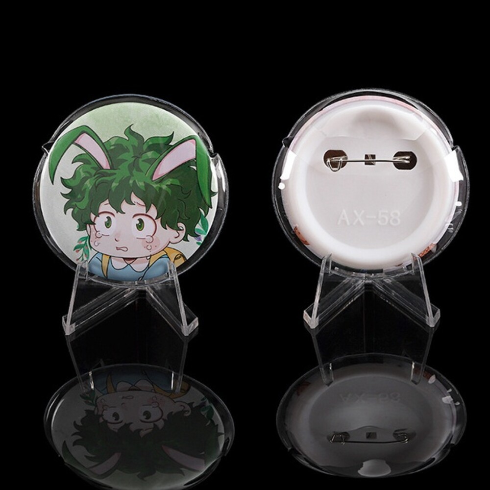 單售 徽章保護套 造型徽章套 吧唧 徽章架 痛包 透明保護套 架子 展示架 貓耳 兔耳 鑰匙圈 徽章 動漫保護 壓克力-細節圖4