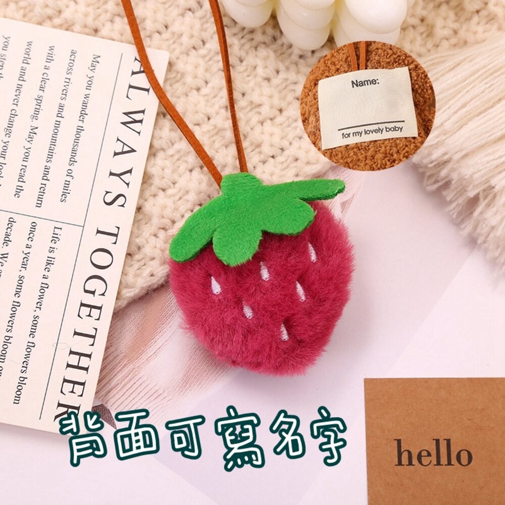 絨毛 掛式姓名條 水豚 動物 雲朵 小熊 熊熊 姓名掛飾 刺繡包包吊飾 鑰匙扣掛環 書包姓名墜飾 幼兒園名字吊飾 姓名掛-規格圖6