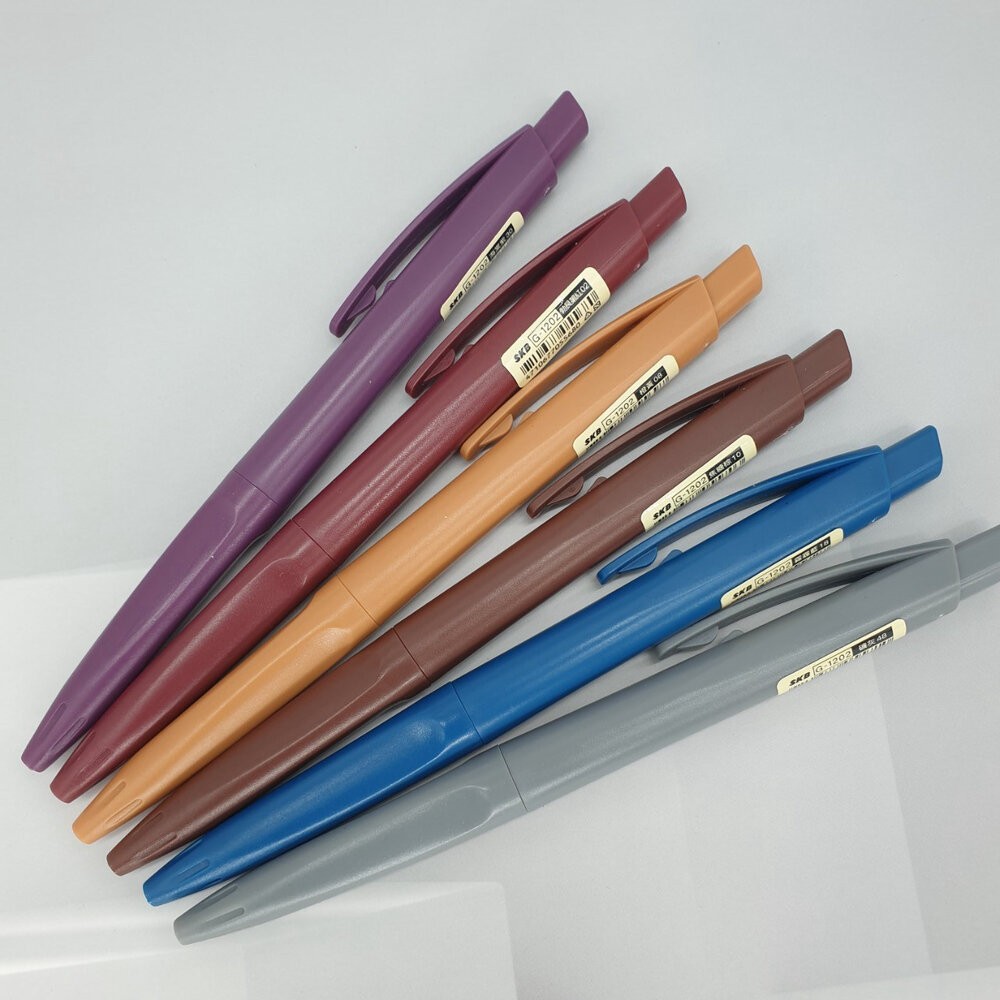 SKB 復古色 按壓鋼珠筆 自動 鋼珠筆 0.5mm G-1202 IB-1006 中油筆 自動原子筆 按壓原子筆-細節圖3