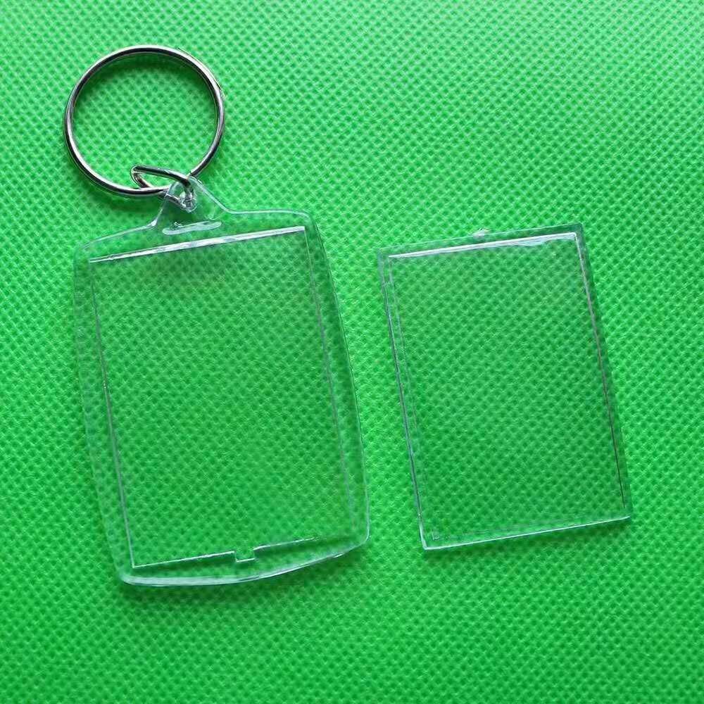 空白透明相框 壓克力相片鑰匙圈 鑰匙環 照片姓名 客製化鑰匙圈 相框吊飾 載具 鑰匙圈 手作diy商品材料-細節圖5