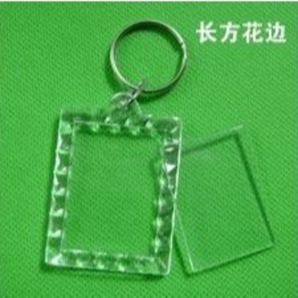 空白透明相框 壓克力相片鑰匙圈 鑰匙環 照片姓名 客製化鑰匙圈 相框吊飾 載具 鑰匙圈 手作diy商品材料-規格圖5