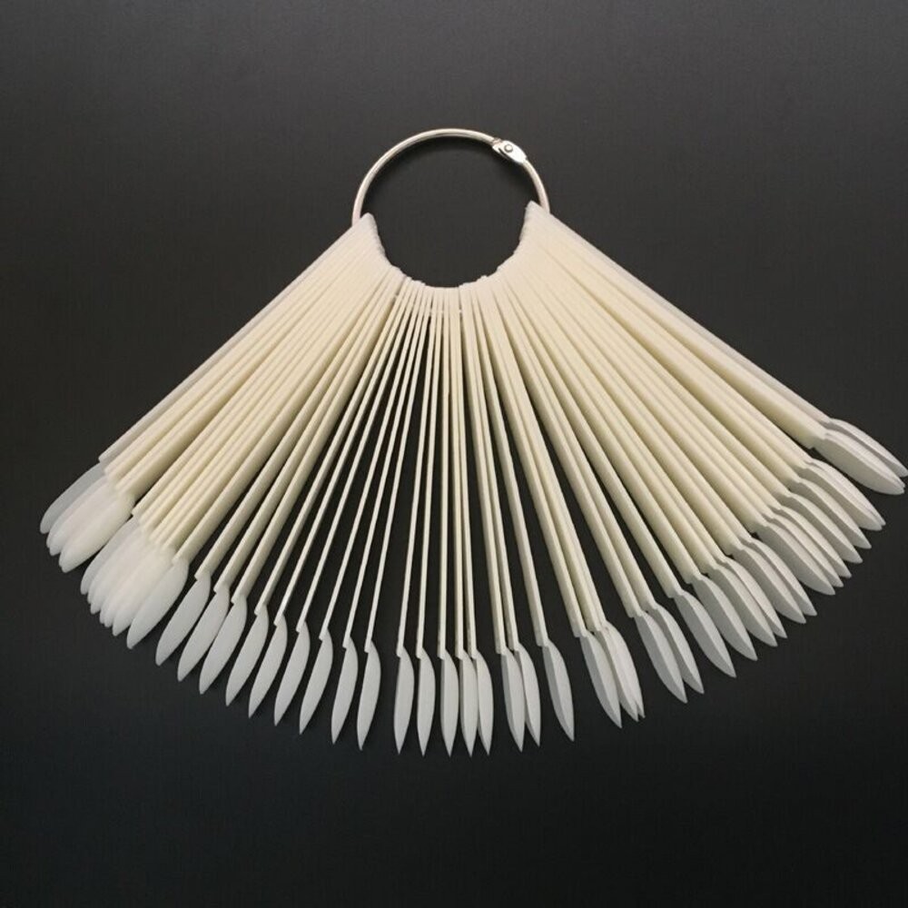 美甲工具 50片扇形色卡 指甲油色板 扇形色卡 展示色卡 光療 色卡 指甲油色板 色卡盤 練習甲片 美甲-細節圖5