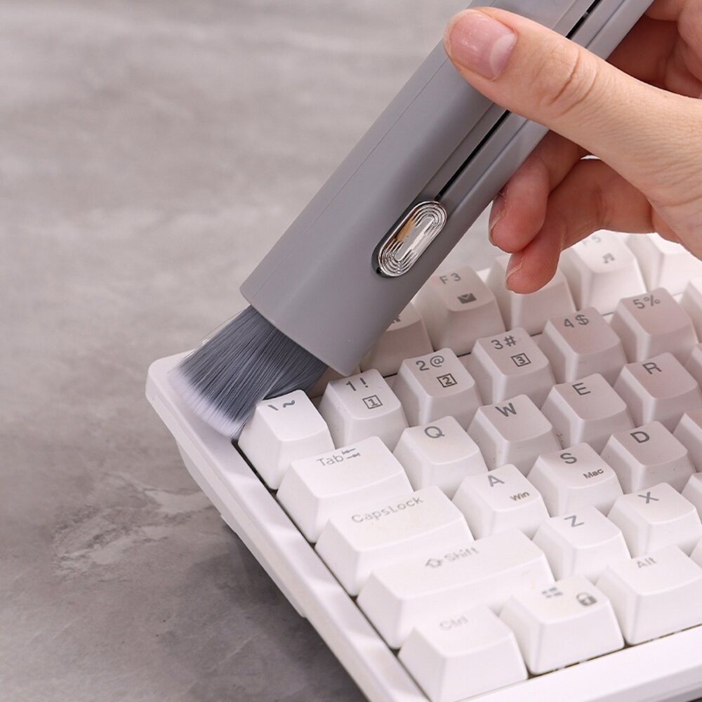 二合一 可收 車用除塵刷 可換芯 除塵撢 兩用除塵刷 電腦刷 靜電刷 隙縫刷 小掃把 鍵盤刷 螢幕刷 清潔用品 雞毛撢-細節圖4