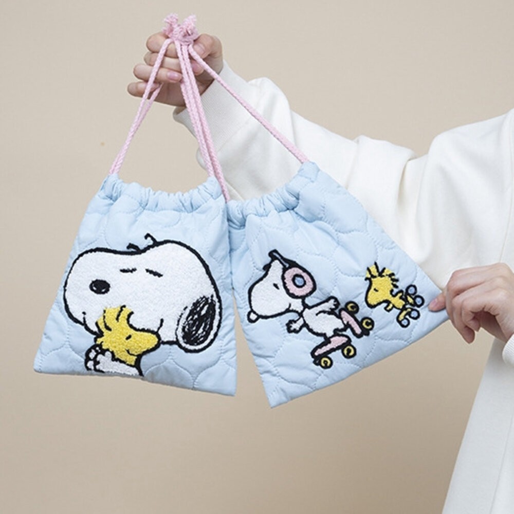 史努比 snoopy 束口袋 筆袋 文具袋 化妝包 鉛筆袋 鉛筆盒 生理袋 筆袋 造型筆袋 文具 置物袋 收納包 收納袋-細節圖3