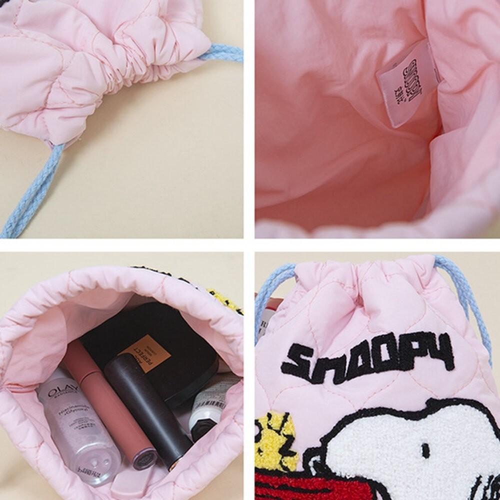 史努比 snoopy 束口袋 筆袋 文具袋 化妝包 鉛筆袋 鉛筆盒 生理袋 筆袋 造型筆袋 文具 置物袋 收納包 收納袋-細節圖4