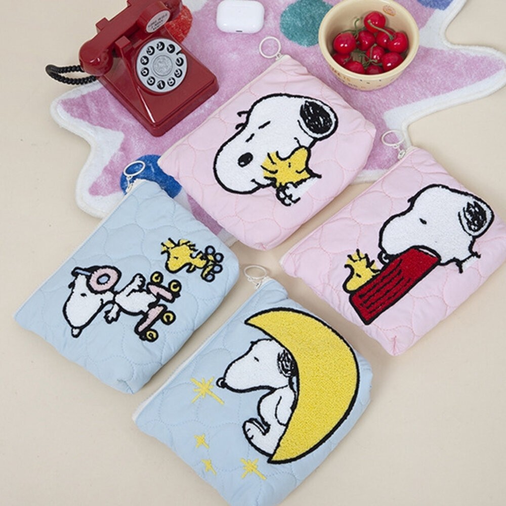 史努比 snoopy 束口袋 筆袋 文具袋 化妝包 鉛筆袋 鉛筆盒 生理袋 筆袋 造型筆袋 文具 置物袋 收納包 收納袋-細節圖7