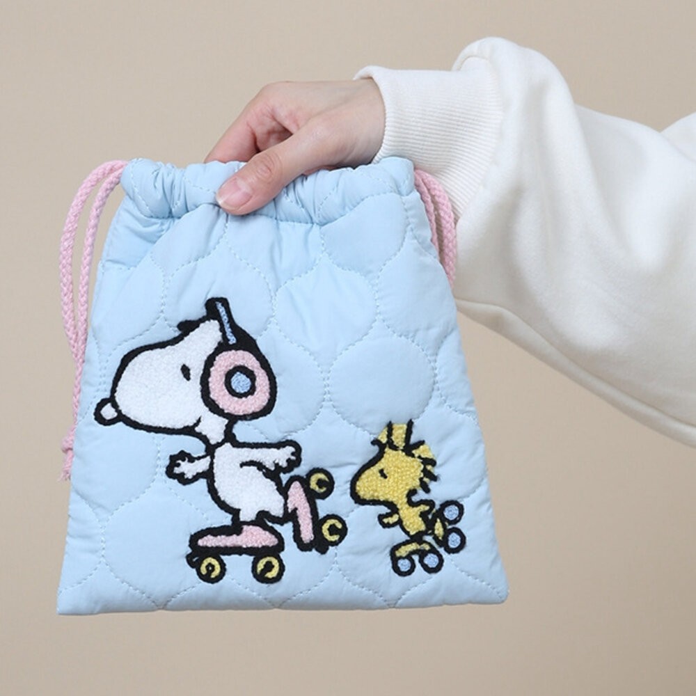 史努比 snoopy 束口袋 筆袋 文具袋 化妝包 鉛筆袋 鉛筆盒 生理袋 筆袋 造型筆袋 文具 置物袋 收納包 收納袋-規格圖9