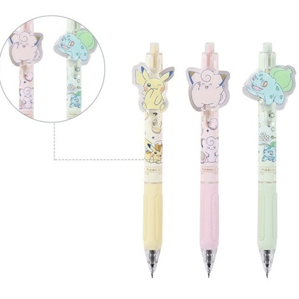 寶可夢  0.5mm 中性筆 原子筆 黑筆 按壓原子筆 水性筆 辦公 文具 筆皮卡丘 Pokemon-細節圖4