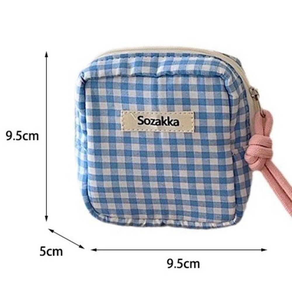 格紋 衛生棉收納小方包 衛生棉收納包 萬用收納包 衛生棉包 護墊包 生理包 姨媽包 化妝包 多功能化妝包 姨媽包 包包-細節圖10