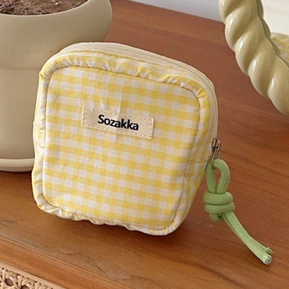 格紋 衛生棉收納小方包 衛生棉收納包 萬用收納包 衛生棉包 護墊包 生理包 姨媽包 化妝包 多功能化妝包 姨媽包 包包-規格圖11