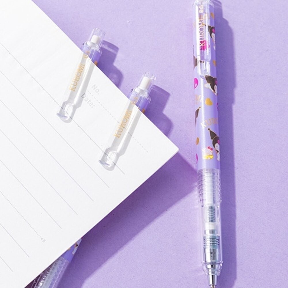 三麗鷗 庫洛米 美樂蒂 360度 防斷芯 0.5mm 鉛筆 自動鉛筆 文具 自動筆 按壓式 筆 自動鉛筆  繪圖 質感-細節圖4